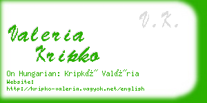 valeria kripko business card